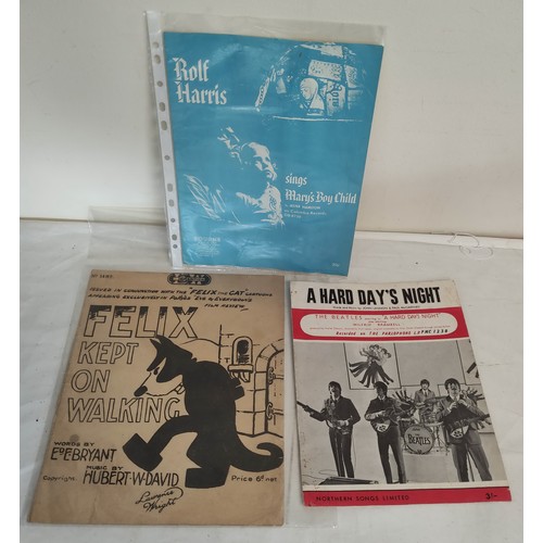 600 - Vintage sheet music to include Felix the Cat 