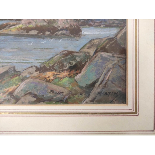 438 - FRANK P. MARTIN.Loch Coruisk.Signed, pastel.36cm x 55cm.