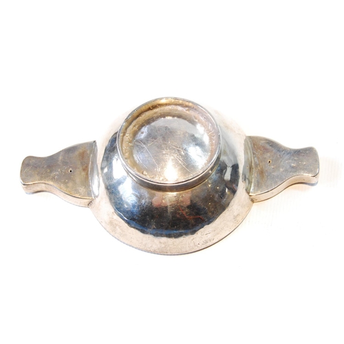 151 - Inverness: silver quaich of typical style, the grips initialled I.ML and W.T., on collet foot, by C ... 