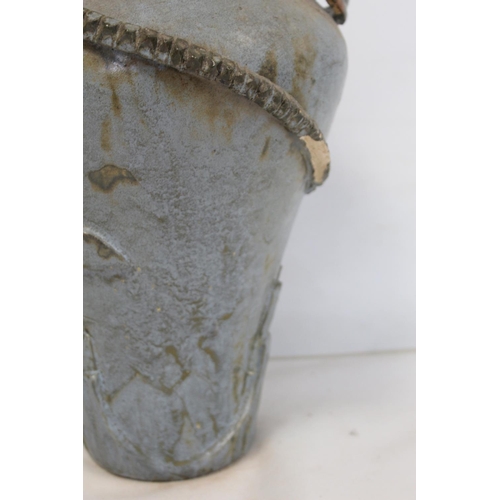 323 - Large studio pottery vase of baluster form, the shoulders surmounted by a dragon with long curling t... 