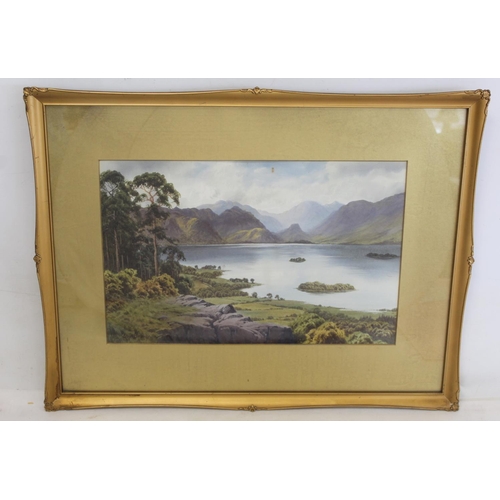 360 - EDWARD HORACE THOMPSON (1879-1949).Lake District landscape - Crummock Water and Rannerdale Knotts?Wa... 