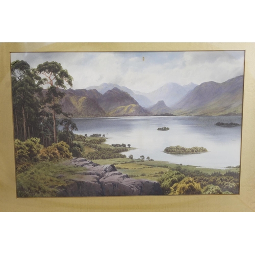 360 - EDWARD HORACE THOMPSON (1879-1949).Lake District landscape - Crummock Water and Rannerdale Knotts?Wa... 