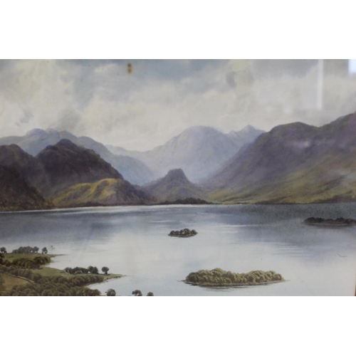 360 - EDWARD HORACE THOMPSON (1879-1949).Lake District landscape - Crummock Water and Rannerdale Knotts?Wa... 