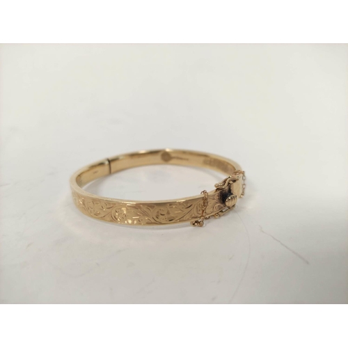 84 - Two 9ct gold hinged bangles, 17g. 