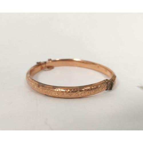 84 - Two 9ct gold hinged bangles, 17g. 