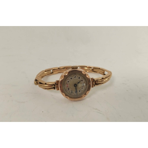 85 - Two lady's 9ct gold watches on expanding bracelets, 35g gross.