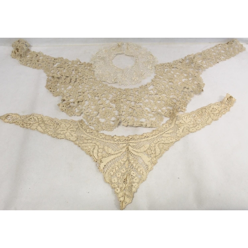 517 - Three Victorian or Edwardian lace collars.  (3).