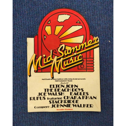 601 - Wembley Arena Midsummer Music concert programme 1975 featuring bands such as Elton John, The Beach B... 