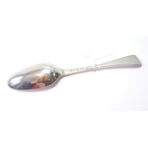 40 - Canongate: silver tablespoon of Hanoverian pattern with single drop, initialled 'L', by Craw an... 