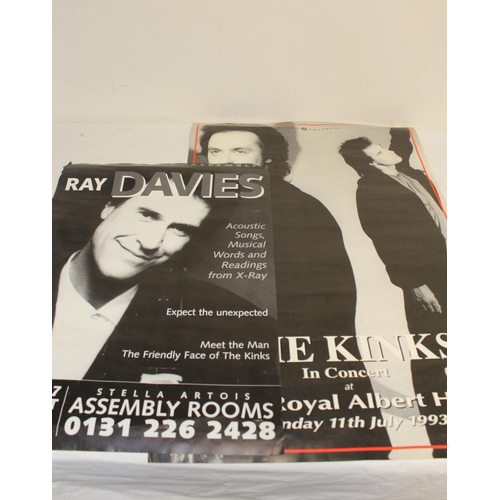 599 - Collection of Kinks posters to include Ray Davies The Unauthorised Autobiography poster X3, The Kink... 