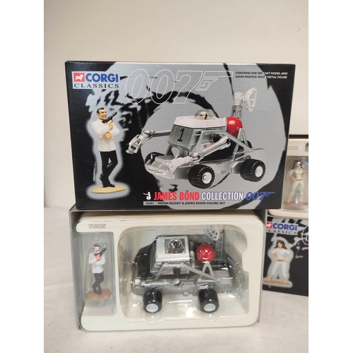 82 - Corgi Classics James Bond Collection three boxed figurines to include Moon Buggy & James Bond fi... 