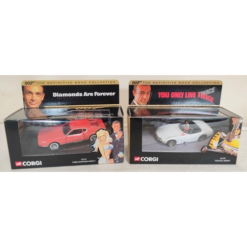 85 - Eight boxed Corgi James Bond Definitive Collection figures comprising of Lotus Esprit 65002, BMW 750... 