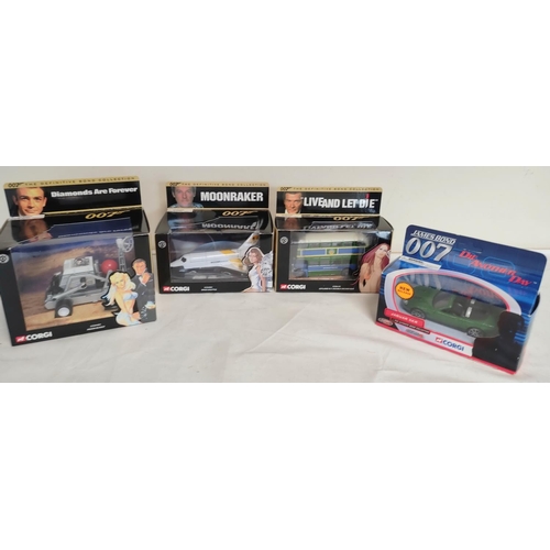 86 - Four boxed Corgi James Bond figures to include three James Bond Definitive Collection figures compri... 