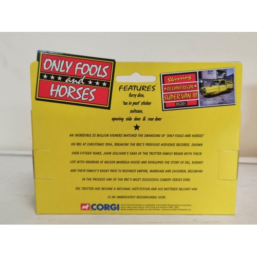 88 - Two boxed Corgi Only Fools & Horses figures to include Reliant Regal Super Van III 05201 & F... 