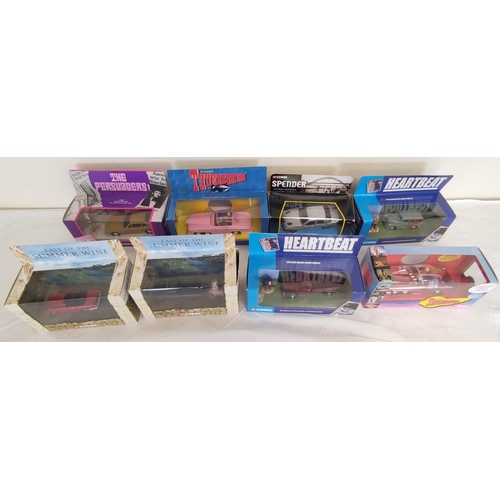 91 - Eight Boxed Corgi collectors cars mostly film & TV related to include The Persuaders Brett Sincl... 