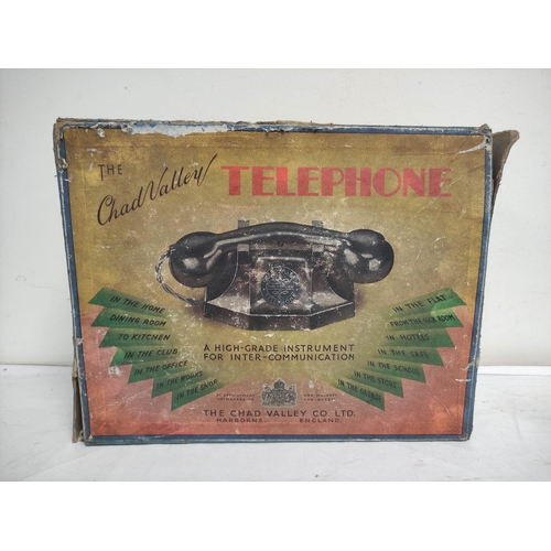 41 - 1930s Chad Valley bakelite twin telephone set complete with original box. Also a 1950s Science fair ... 