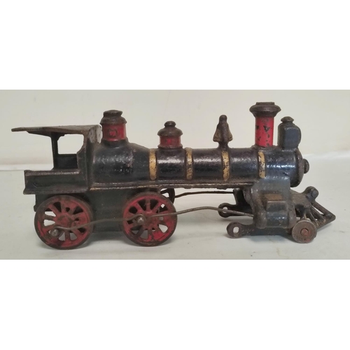 3 - Late Victorian cast iron model train C1890s likely American in origin and similar to those produced ... 