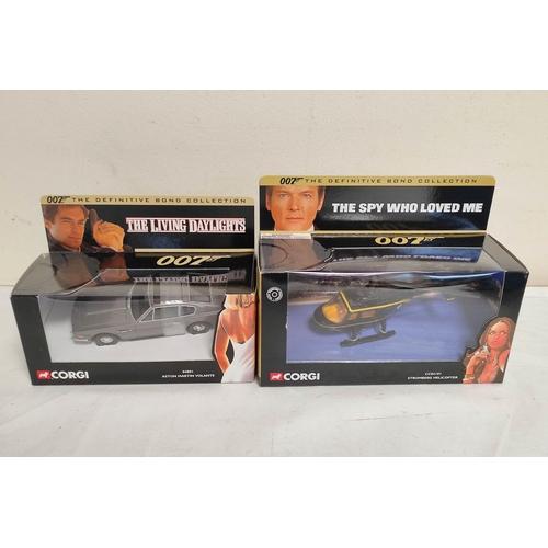 84 - Nine Corgi James Bond boxed figurines to include six Corgi James Bond Definitive Collection figures ... 