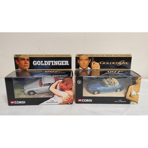 84 - Nine Corgi James Bond boxed figurines to include six Corgi James Bond Definitive Collection figures ... 