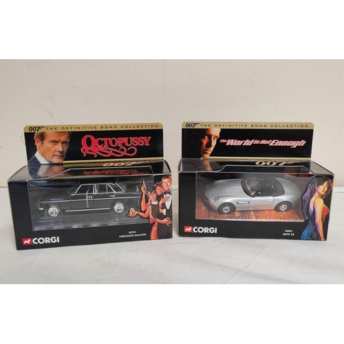 84 - Nine Corgi James Bond boxed figurines to include six Corgi James Bond Definitive Collection figures ... 