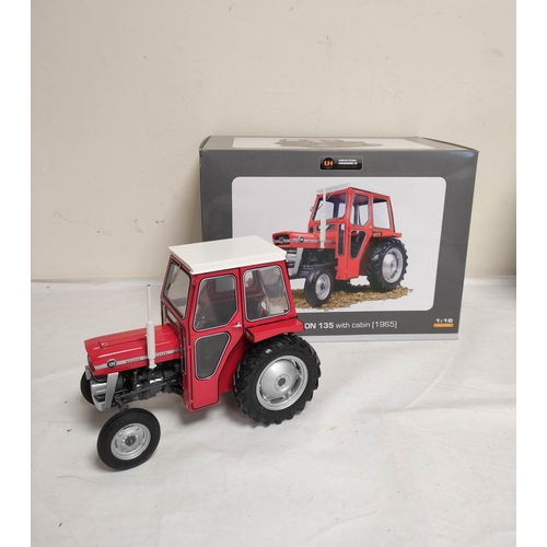 67 - Universal Hobbies boxed 1:16 scale model 1965 Massey Ferguson 135 tractor with cabin. UH2697