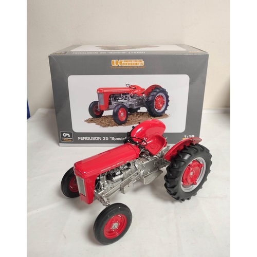 68 - Two Universal Hobbies boxed 1:16 scale model tractors to include a limited edition 1958 Massey Fergu... 