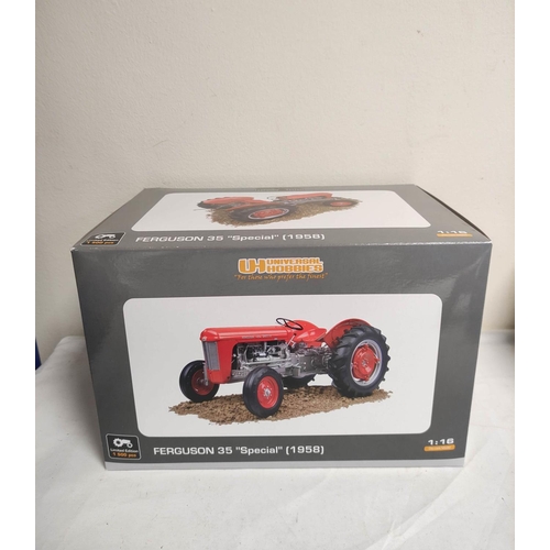 68 - Two Universal Hobbies boxed 1:16 scale model tractors to include a limited edition 1958 Massey Fergu... 