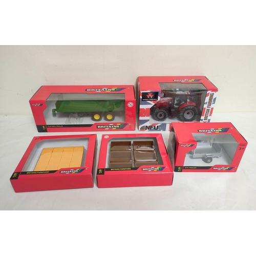 65 - Quantity of Britains boxed agricultural implements & tractors to include a 1:32 scale Massey Fer... 