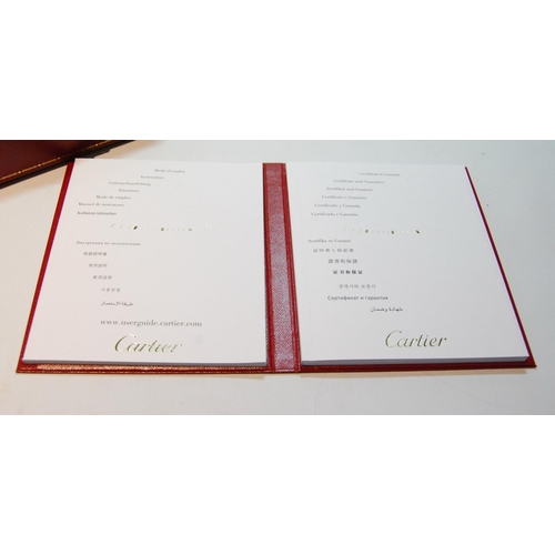 127 - Cartier 18ct gold Tank wristwatch, quartz, with date, 460442WX 2441, on strap with Cartier 18ct gold... 