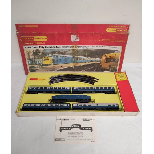 10 - Vintage Hornby R504 00 gauge Inter City Express Set complete with box and papers. Box is defective o... 