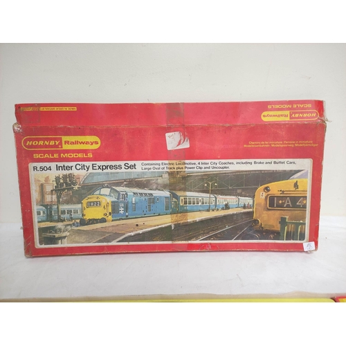 10 - Vintage Hornby R504 00 gauge Inter City Express Set complete with box and papers. Box is defective o... 