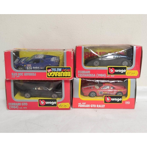 36 - Collection of vintage boxed Bburago model vehicles to include a 1:24 scale Ferrari 641/2 6128 & ... 