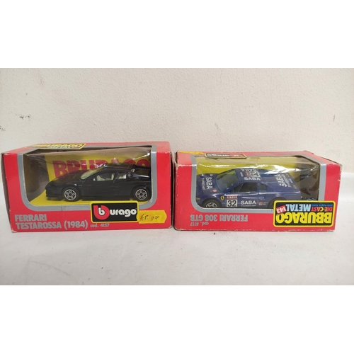 36 - Collection of vintage boxed Bburago model vehicles to include a 1:24 scale Ferrari 641/2 6128 & ... 