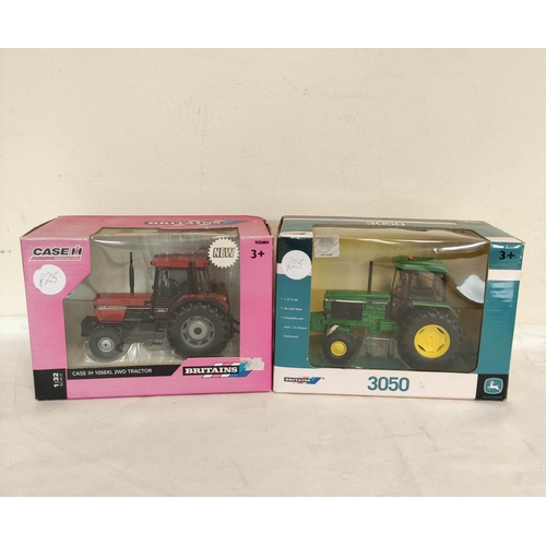 61 - Two boxed 1:32 scale Britains model tractors to include John Deere 3050 42902 & a Case IH 1056XL... 