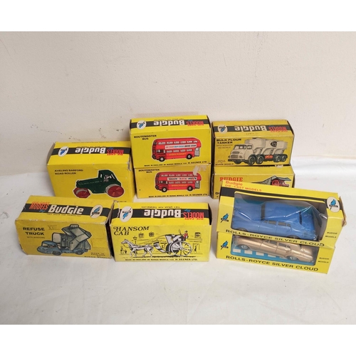 25 - Vintage die cast toys to include nine boxed 1960s Budgie Toys model cars, a Solido Combat Car M.20, ... 