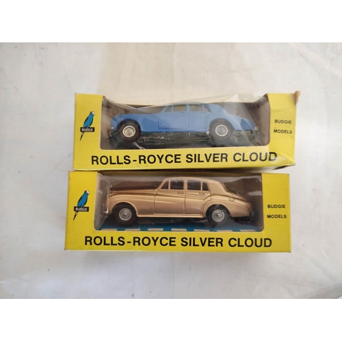 25 - Vintage die cast toys to include nine boxed 1960s Budgie Toys model cars, a Solido Combat Car M.20, ... 