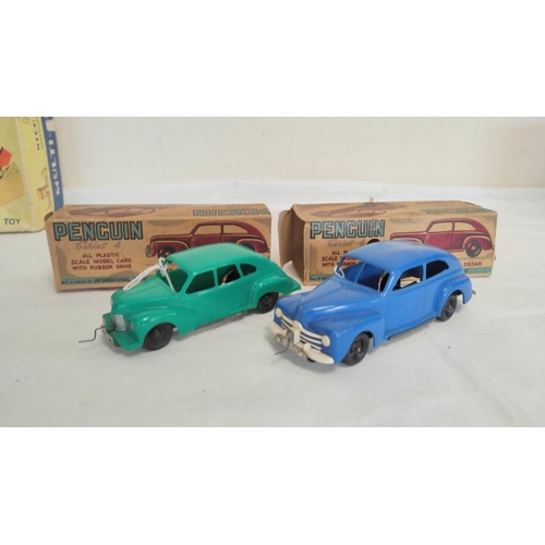 27 - Collection of 1940s/1950s childrens toys to include a boxed Charbens farm wagon and horse in play wo... 