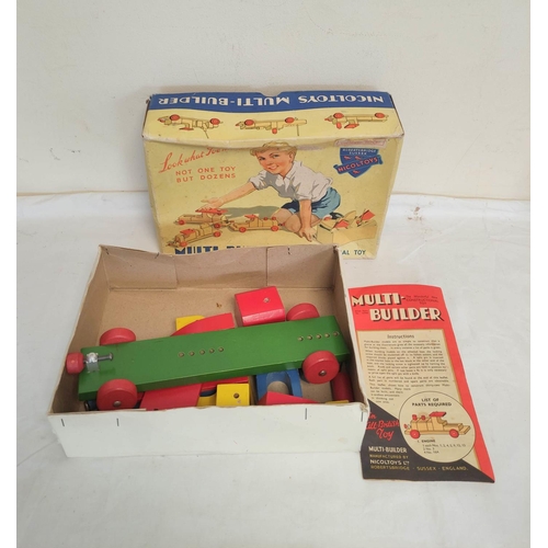 27 - Collection of 1940s/1950s childrens toys to include a boxed Charbens farm wagon and horse in play wo... 