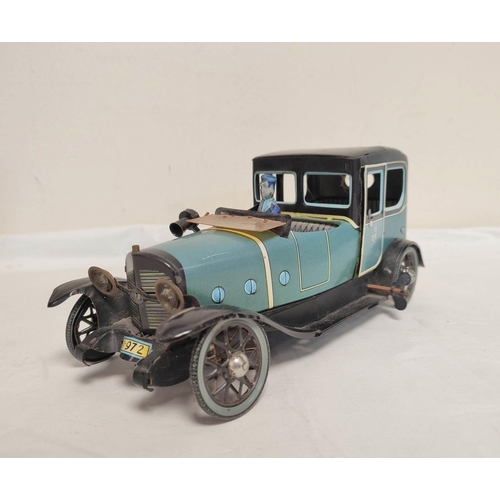 28 - Vintage 1987 limited edition Paya 841 limousine model tinplate car after an original from 1929. No 1... 