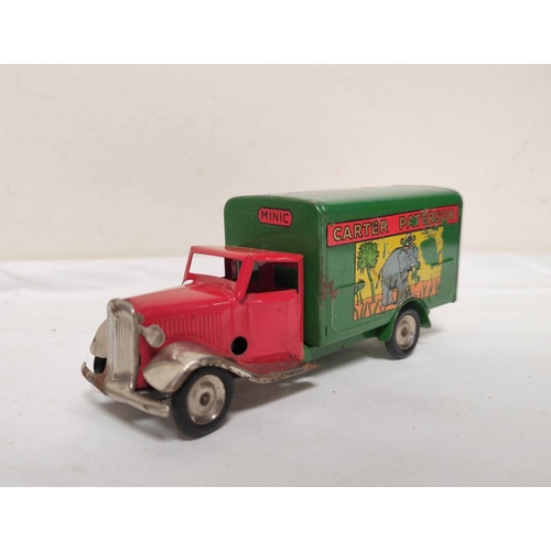 20 - Quantity of clockwork Tri-ang Minic model cars to include two steam rollers, two delivery vans, Vaux... 