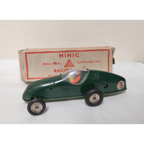 20 - Quantity of clockwork Tri-ang Minic model cars to include two steam rollers, two delivery vans, Vaux... 