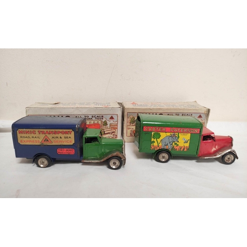 20 - Quantity of clockwork Tri-ang Minic model cars to include two steam rollers, two delivery vans, Vaux... 