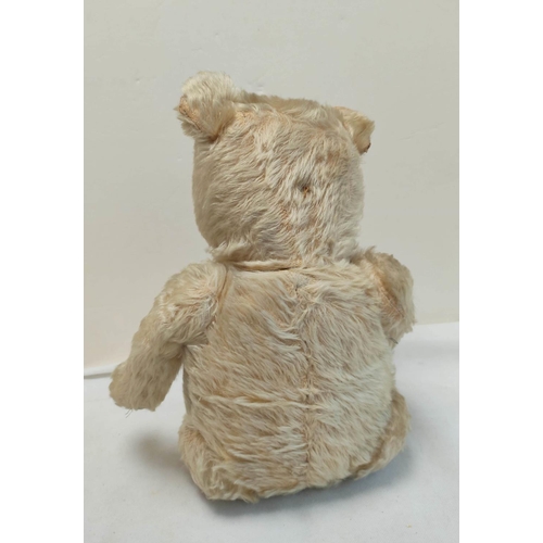 48 - Two early 20th century mohair teddy bears with glass eyes and articulated arms (2)