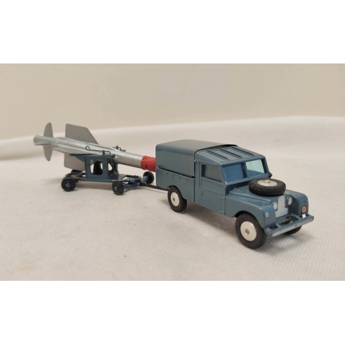 13 - Corgi Toys Gift Set No 3 of a Thunderbird guided missile & RAF Land Rover. Original box. Box rip... 