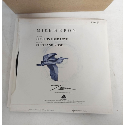 587 - Thirty five copies of Mike Heron, Sold on your love, ZUM5  in picture sleeves & forty one copies... 