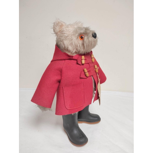 49 - Vintage 1970s Paddington Bear teddy by Gabrielle Designs of Doncaster with wellingtons and toggle ja... 