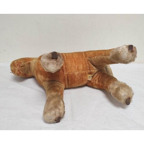 53 - Two antique mohair stuffed toys to include an articulated clockwork teddy & a toy horse by Deans... 