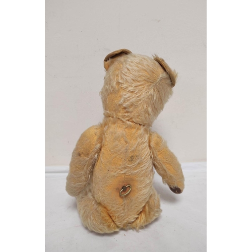 53 - Two antique mohair stuffed toys to include an articulated clockwork teddy & a toy horse by Deans... 