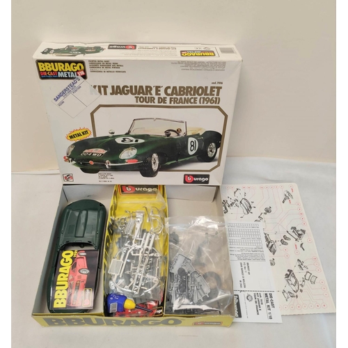 78 - Bburago Kit Jaguar 'E' Cabriolet Tour de France 1961 model no 7016 die cast model complete with box ... 