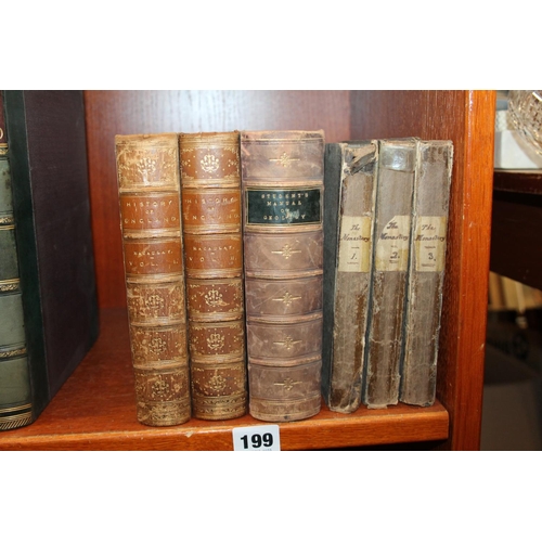 199 - Macaulay's History of England, vols. 1-2., Student's Manual of Geology, 1 vol., and The Monastery, v... 